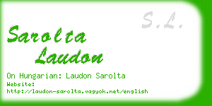 sarolta laudon business card